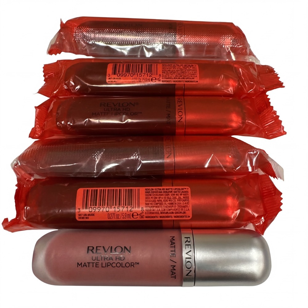 Lot‎ Of 6 NEW Revlon Ultra HD Matte Lipcolor 987 Un-Nude